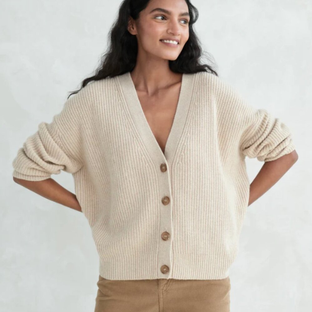 Jenni Kayne Cropped Cashmere Cocoon Cardigan